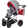 Коляска детская одноместная 2 в 1 SIGER Marco, св.серый/св.красный KLS0021